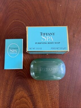 NIB Tiffany & Co. Spa Purifying Body Soap - Teal Box & Green Bar